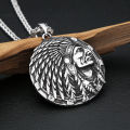 Gothic Vintage Stainless Steel Indian Chief Head Pendant Necklaces For Men Biker Classic Ethnic Style Jewelry s Wholesale. 