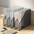 Metal File Rack Office Desk Shelf Standing Desktop File Folder File Box File Storage Box Data Rack Stationery Organizer File.
