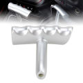 Black Silver T Handle Gear Shift Knob for 2012-2017 Jeep Wrangler JK Dodge Charger Challenger Compass Ram.