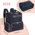 UOZL Nail Polish Organizer Backpack Holds 80 Bottles and a Nail Lamp Supplies with 2 Removable Cases Storage Bag Professional Tr.