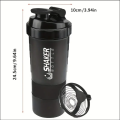 Shaker Bottle With Power Container 2 Tiers Protein Shakes Powder Shaker Bottle Sports Water Bottle Ideal For Sports Gym Fitness. 