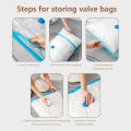 Folding Compressed Bag Electric Pump Mini Vacuum Sealer Machine Space Saver For Blankets Clothes Pillows Organizer Reusable. 