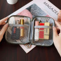 Portable Lipstick Pouch Transparent Touch-Up Cosmetic Pouch Cosmetic Organizer Travel Bluetooth Headphone Charging Cable Pouch. 