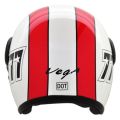 Vega Jeet 777 Red & White Half Face Bike Helmet. 