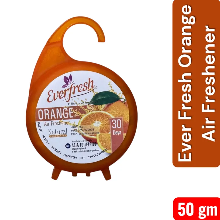 Ever Fresh Orange Bathroom Air Freshener Hanger Block
