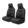 AUTO HIGH Waterproof Car Seat Covers Front Pair Nylon Seat Protector Universal for Most Car, Van, SUV, Truck - Black. 
