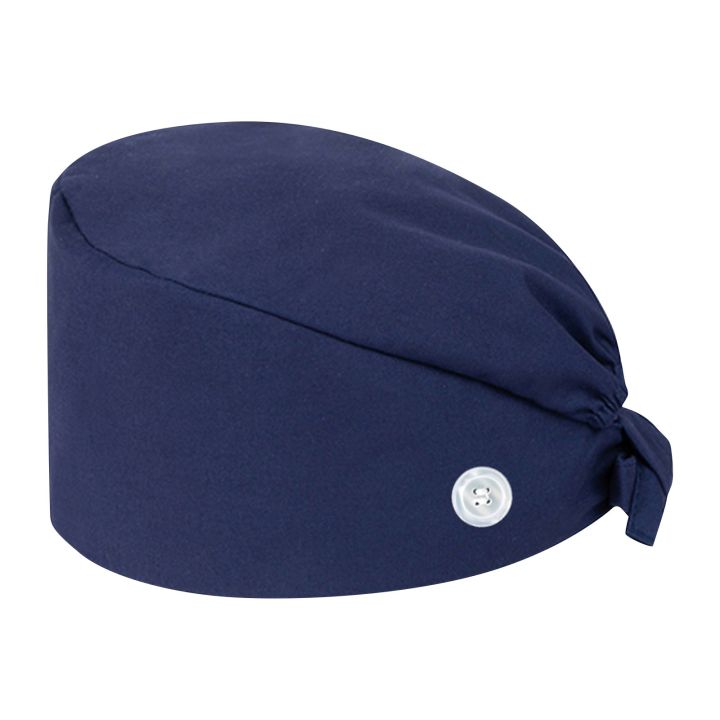Fashion Solid Work Hat Casual Unisex Scrub Cap With Button Pet Grooming Agency Nursing Hat Doctors Cotton Surgical Hats