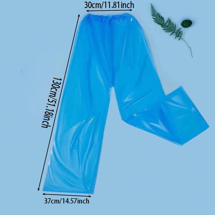 5/10pcs%20Disposable%20Raincoat%20Pants%20Portable%20Splash%20Proof%20Split%20Raincoat%20Outdoor%20Travel%20Drifting%20Cycling%20Feet-wrapped%20Rain%20Pants%20-%20Image%206
