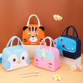 Lunch Bag Cartoon Animal Stereo 3D Storage Bags For Children Outdoor Picnic Lunch Box Hangbag Insulation Waterproof Kids Tote. 