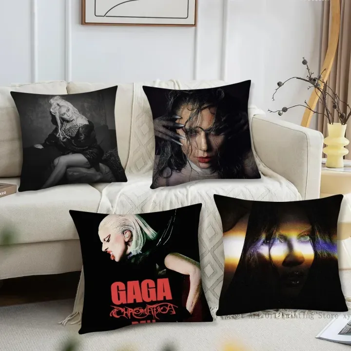 Hot Singer Lady Gaga Disease Pillow Case Square Pillow Bedroom Sofa LeisureComfort Cushion Car Living Room Home Decoration 40X40