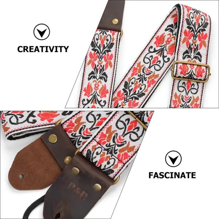 Miwayer%20Embroidered%20Guitar%20Strap%20Soft%20Vintage%20Flowers%20Adjustable%20Creative%20Watch%20Bands%20Cotton%20Belt%20&%20Leather%20Head%20-%20Image%204