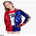 Harley Quinn Suicide Squad Costume for Kids Adults Cosplay Outfit Monster Joker Jacket Coat Halloween Party. 