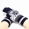 Fashion Snowflake Winter Knitted Gloves Unisex Adult Warm Touch Screen Glove for Men & Women. 