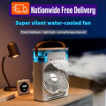 Good Quality Air Conditioner Cooling Fan With 5 Sprays 7 Color Light Portable Fan Air Cooler Kipas Mini Fan Air Humidifier.