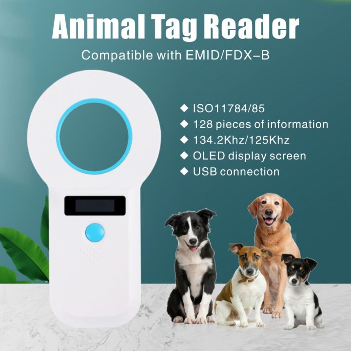 Usb2.0 134.2khz Rfid Animal Reader 15 Digits Pet Id Scanner Emid Fdx-b ...
