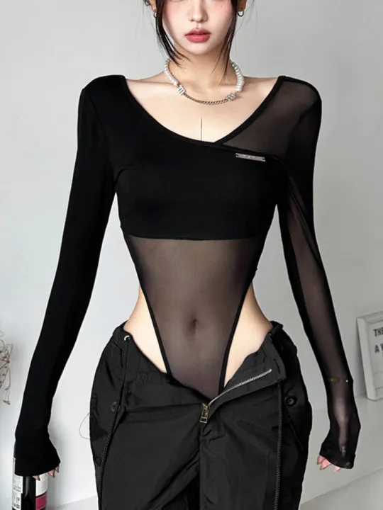 Black%20See%20Through%20Bodysuit%20Lingerie%20%20Long%20Sleeve%20Lenceria%20Femenina%20V-Neck%20One-Pieces%20Body%20Feminino%20Backless%20Tops%20For%20Women%20-%20Image%204