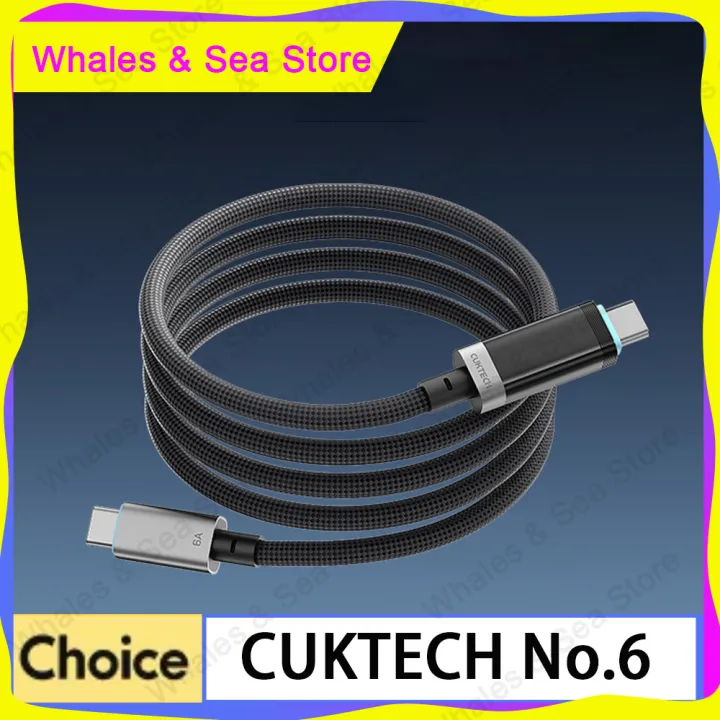 CUKTECH No.6 Braided Power Cable Digital Display Dual Type-C Fast ...