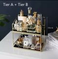 2 Tier Makeup Organizer Or Drawer Shelf Perfumes Cometics Storage Rack. 