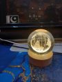 Crystal Light 3D effect | crystal ball lamp | Laser engraved | solar sphare lamp | single color. 