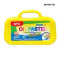 M&G Kids Oil Pastel Pack of 24 colours set pencil pastels with free sharpener and Free 1 white pastel. 