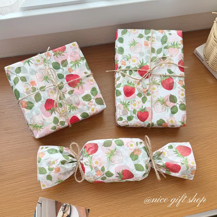 10/20pcs%20Strawberry%20Pattern%20Tissue%20Paper%20%20Wrapping%20Paper%20Party%20Birthday%20Decoration%20Paper%20DIY%20Flower%20Wrapping%20Paper%20-%20Image%205