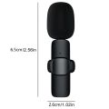 K8 Wireless Microphone Professional Lapel Lavalier Microphone Portable Audio Video Mic Remove Noise Mini Mic Lapel For Youtube Facebook Vloggers.