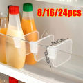 8/16/24PCS Sturdy Clear Refrigerator Organizer Dividers Adjustable Fridge Storage Kitchen Cabinets Space Saving Compartments. 