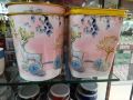beautifull dustbin 1pcs goal and square shape fancy dustbins recycle bin. 