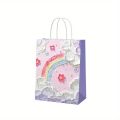 1-50PCS Gift Bag Creative Oil Painting Portable Gift Bag Holiday Gifts Kraft Paper Gift Bag New Year Gift Bag for Students. 