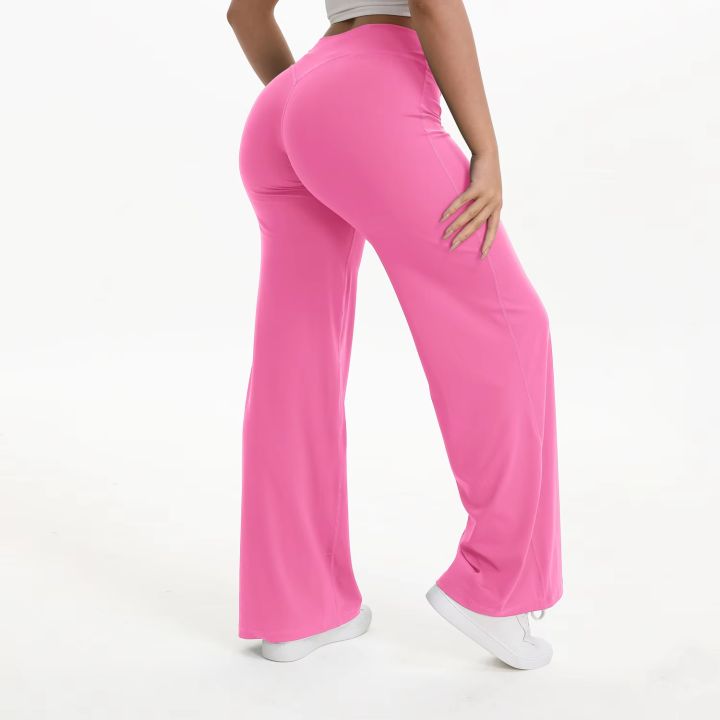 SoftMotion%20Straight%20Leg%20Bottoms%20Women's%20Mid-Waist%20Yoga%20Pants%20GYM%20Leggings%20Naked%20Feel%20Pilates%20Running%20Sports%20Trousers%20-%20Image%203