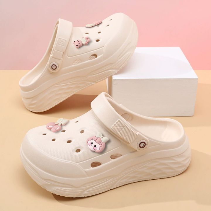 Chunky Platform Clogs Shoes for Women Thick Bottom Non Slip Beach Sandals Woman Summer 2025 Fashion EVA Sandals Slippers
