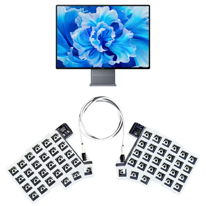 Silakka54 Split Keyboard Kit VIAL/QMK Wired Custom Hotswap Ergonomic ...