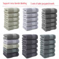 A Set of 5 Thick Absorbent Cotton Towels, Quick-Drying and Soft Face Towels, Pure Cotton, Suitable for Home Bathing.. 
