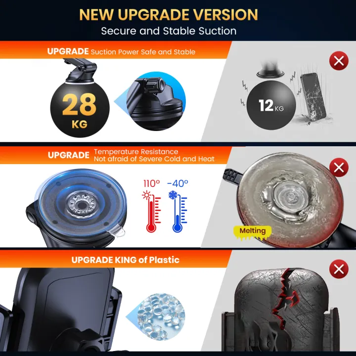 TOPK%20Car%20Phone%20Holder%202%20in%201%20Car%20Phone%20Mount%20for%20Car%20Dashboard/Windscreen%20One%20Button%20Release%20and%20360%C2%B0%20Rotation%20for%20All%20Phones%20-%20Image%203