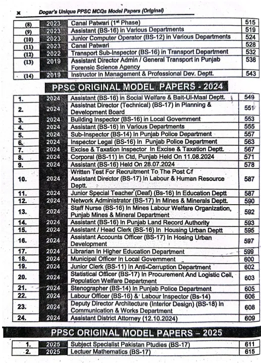 Dogar Pypar PPSC Model Papers MCQs book 2026 Edition (111th Edition) by Dogar ...