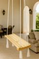 Wooden Swing  Beige color- Wooden Swings Jhola For living Room - Wooden Swings - Wooden Swings Jhola - Wooden Swings Jhola For Adults Wooden Swings For Adults - Wooden Swing Jhoola For Home. 