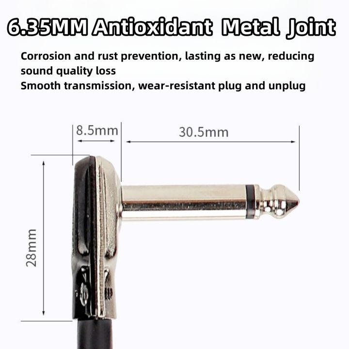 1/3/6PCS%20Electric%20Guitar%20Effect%20Pedal%20Patches%20Cable/6.35mm%20Flat%20Cord/Low%20Noise%20Shielded%20Cable/Pedal%20Board%20Cable(15/30/50CM)%20-%20Image%203
