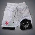 Summer Men Running Shorts Fitness Gym Training 2 in 1 Sports Shorts Quick Dry Workout Jogging Double Deck Shorts. 
