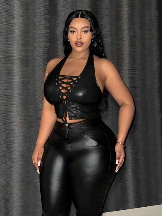 Leather%20Crop%20Top%20for%20Women%20with%20Hanging%20Neck%20Strap%20Hollow%20out%20Belted%20Waist%20Tight%20Strap%20Vest%20Large%20Size%20European%20Style%20-%20Image%203