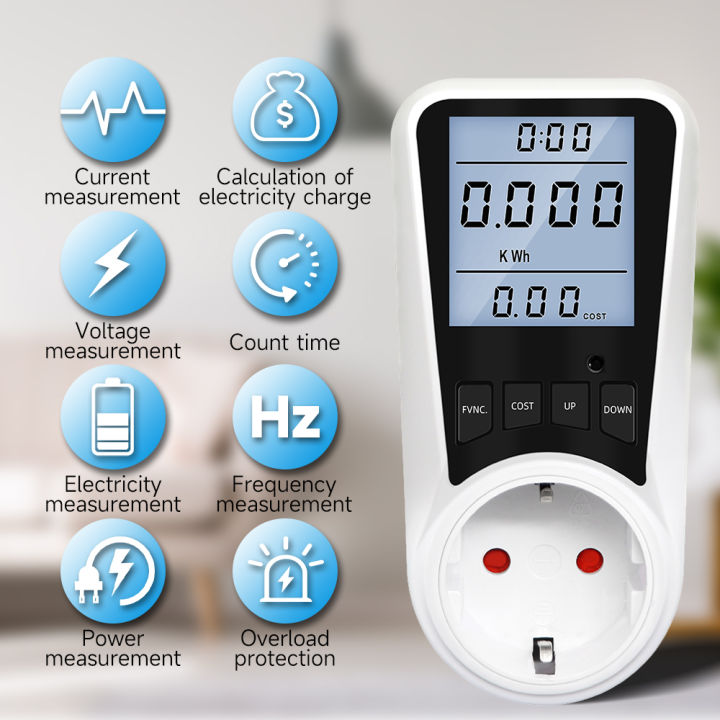 Cerhot Energy Consumption Meter Rechargeable Electricity Monitor