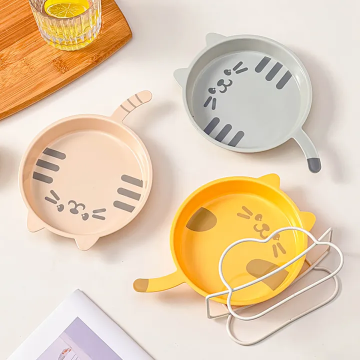 WORTHBUY%20Cute%20Cat%20Pattern%20Plastic%20Dessert%20Snack%20Food%20Plate%20Reusable%20Spit%20Bone%20Dish%20Microwave&Dishwasher%20Safe%20Kitchen%20Tableware%20-%20Image%205