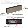 9 Inch Large Digital Wall Clock Temperature Humidity Night Mode Snooze 12/24H USB Plug-in Version Electronic LED Alarm Clock. 
