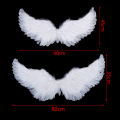 1Pc Kids Adult Party Swallow White Angel Feather Wings Wands Cosplay Elastic Straps Wedding Birthday Halloween Christmas. 