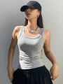 Summer Tight Tank Top Breathable And Comfy Sleeveless Ves For Women's Summer Outfits Camisole Tank Top Beauty Back Underwear.