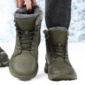 Winter Snow Barefoot Boots for Men Keep Warm Waterproof Winter Shoes Latest 2025 Fashion Design Non Slip Platform Snow Boots Men.