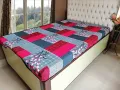 Bed cover mattress protector with zipper customizable sizes cotton. 