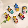 6pcs the Simpsons Enameled Pins Set Featuring Homer Marge Bart & Lisa - Cute Brooch Badges for Backpack Collar Lapel Jewelry. 