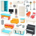 Big Building Block Mini Furniture Play House Compatible Duploed Accessories Assembly Parts Toys For Children. 
