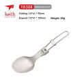 Keith Titanium Tableware Spoon Portable Healthy Lightweight Outdoor Picnic Hiking Folding Cutlery Ti5308. 