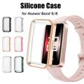 Soft TPU Case For Huawei Band 9 / 8 Shell Frame Bumper Screen Protector Glass Band9 Full Clear Protective Cover. 